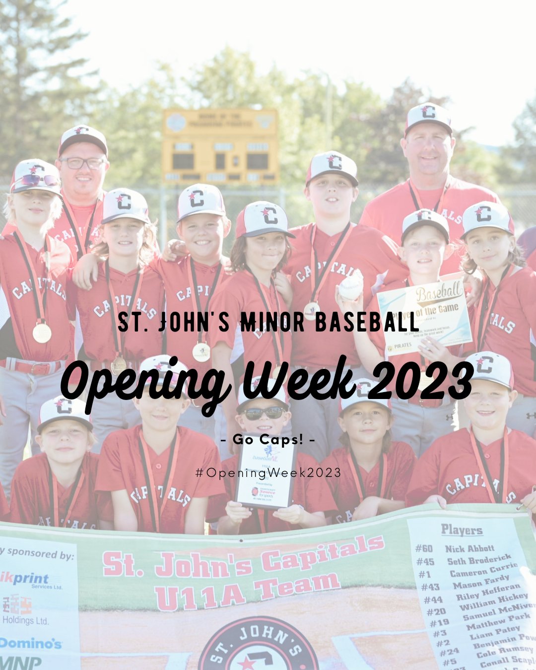 St. John's Minor Baseball site by RAMP InterActive